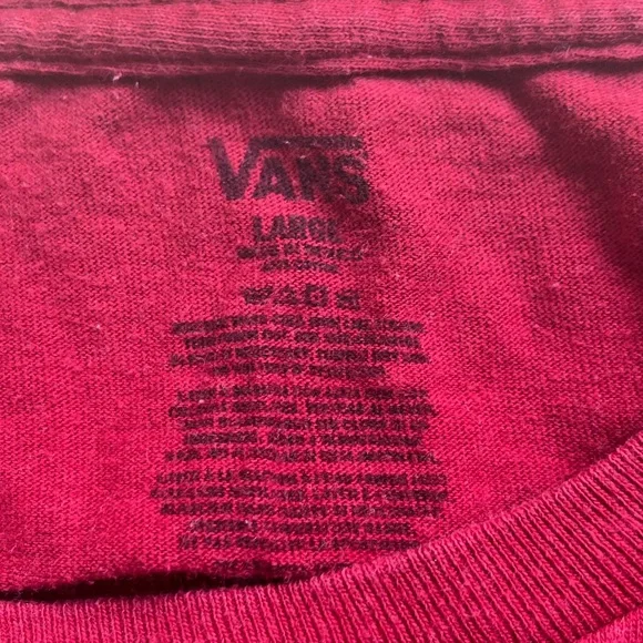 🏁VANS🏁 Graphic Tee Red Checkered - Size L Mens - Picture 5 of 5